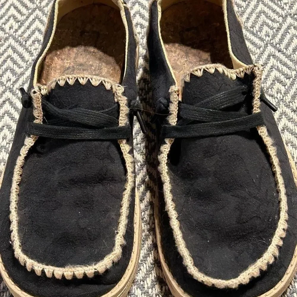 Hey-dude Women's Black Loafers